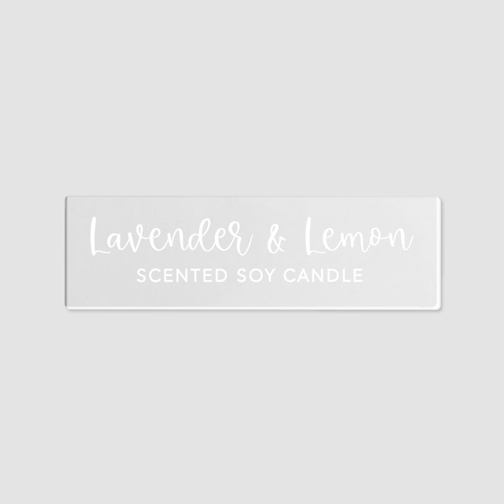 Candle Warning Label - 50 pz 45x15mm Personalizzato Candela Trasparente
