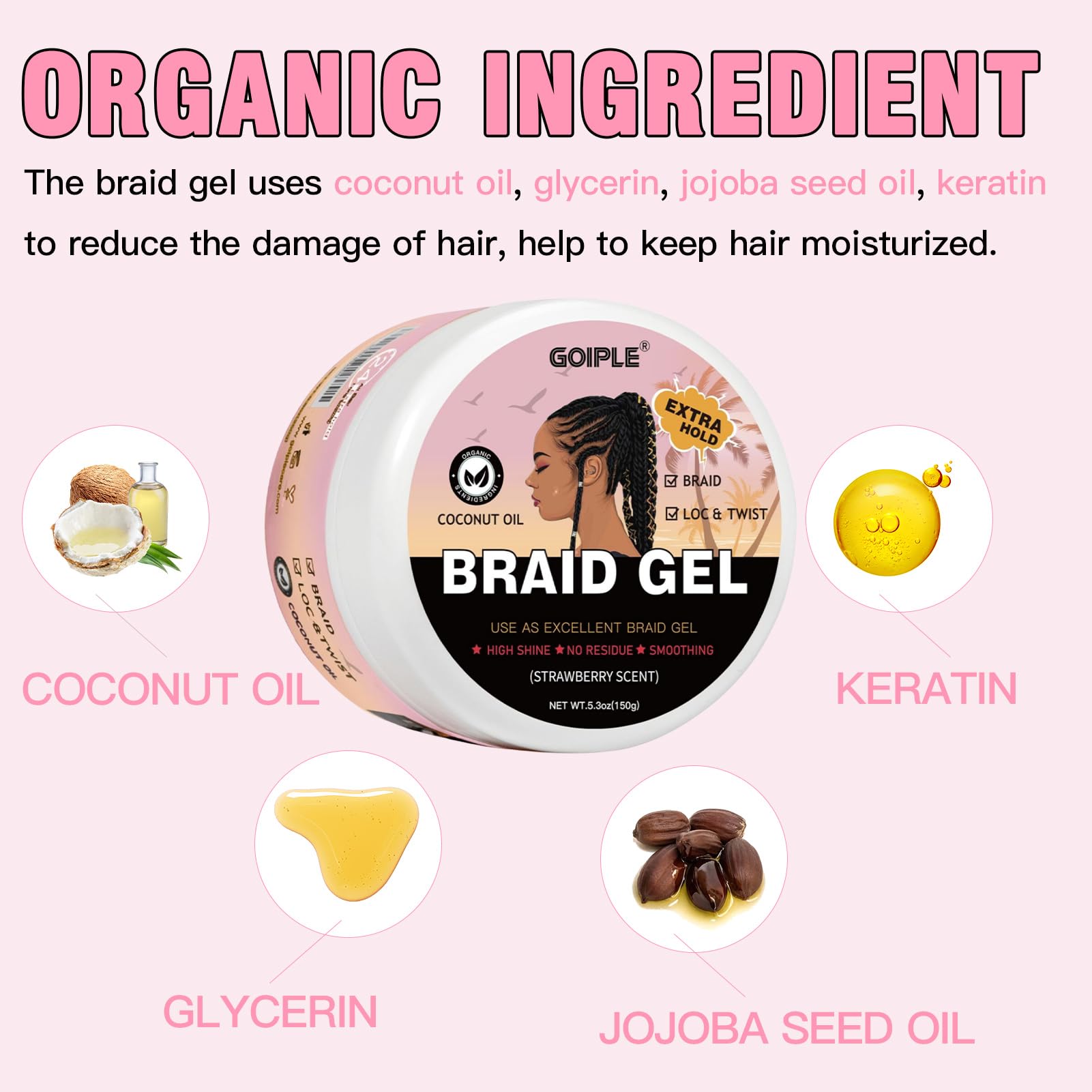 GOIPLE Gel treccia profumato a - Coconut Wax Flake recensione e prezzo