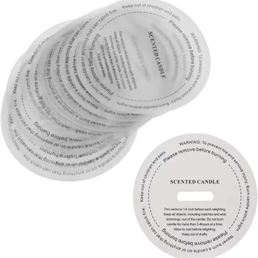 10/50 Pezzi Etichette Rotonde  - Candle Warning Label recensione e prezzo