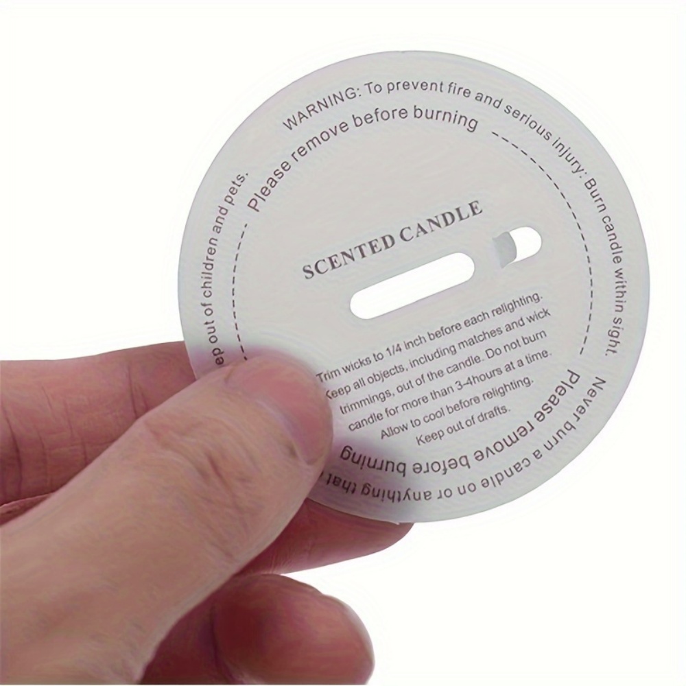 10/50 Pezzi Etichette Rotonde  - Candle Warning Label recensione e prezzo