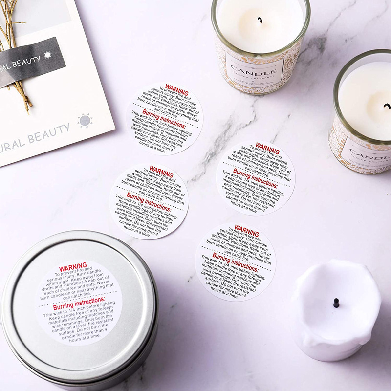 500/1000 pz Etichette di Avver - Candle Warning Label recensione e prezzo