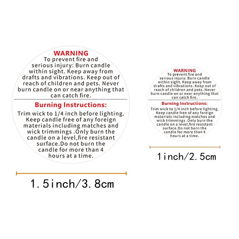 Etichette di avvertimento per  - Candle Warning Label recensione e prezzo