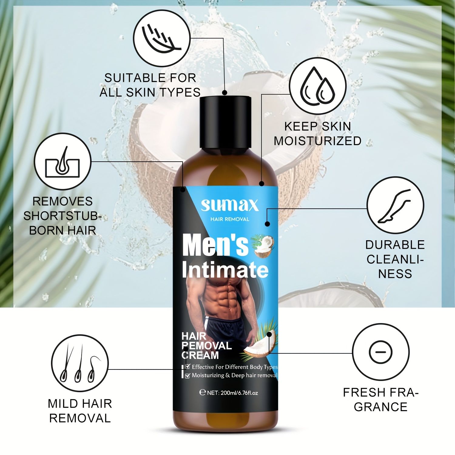 Crema depilatoria per uomo all - Coconut Wax Flake recensione e prezzo