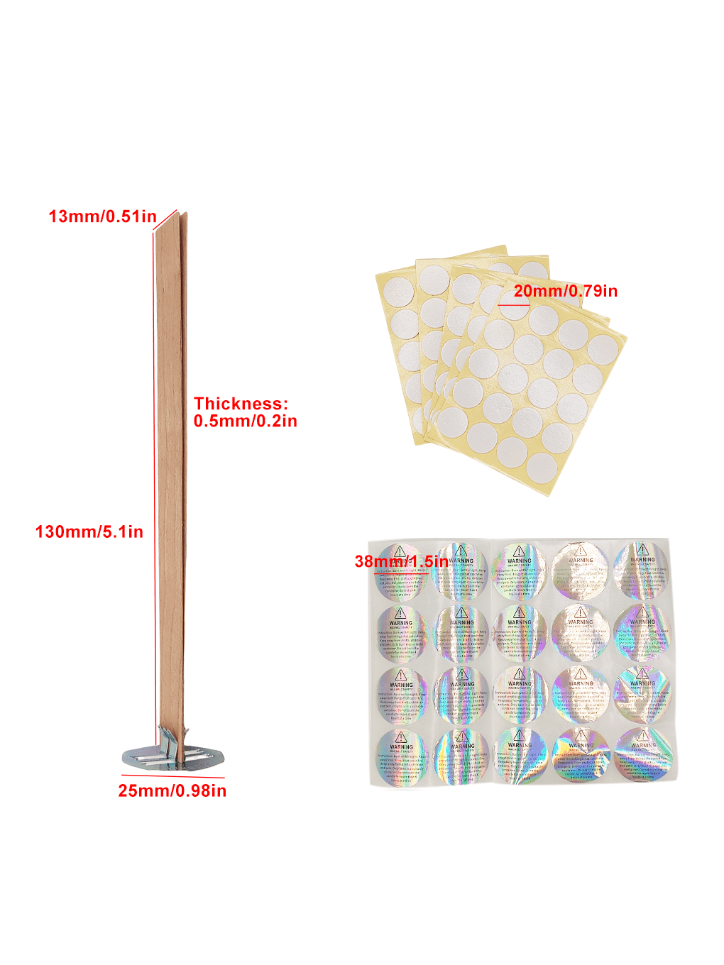 100 pezzi/200 pezzi per stoppi - Candle Warning Label recensione e prezzo