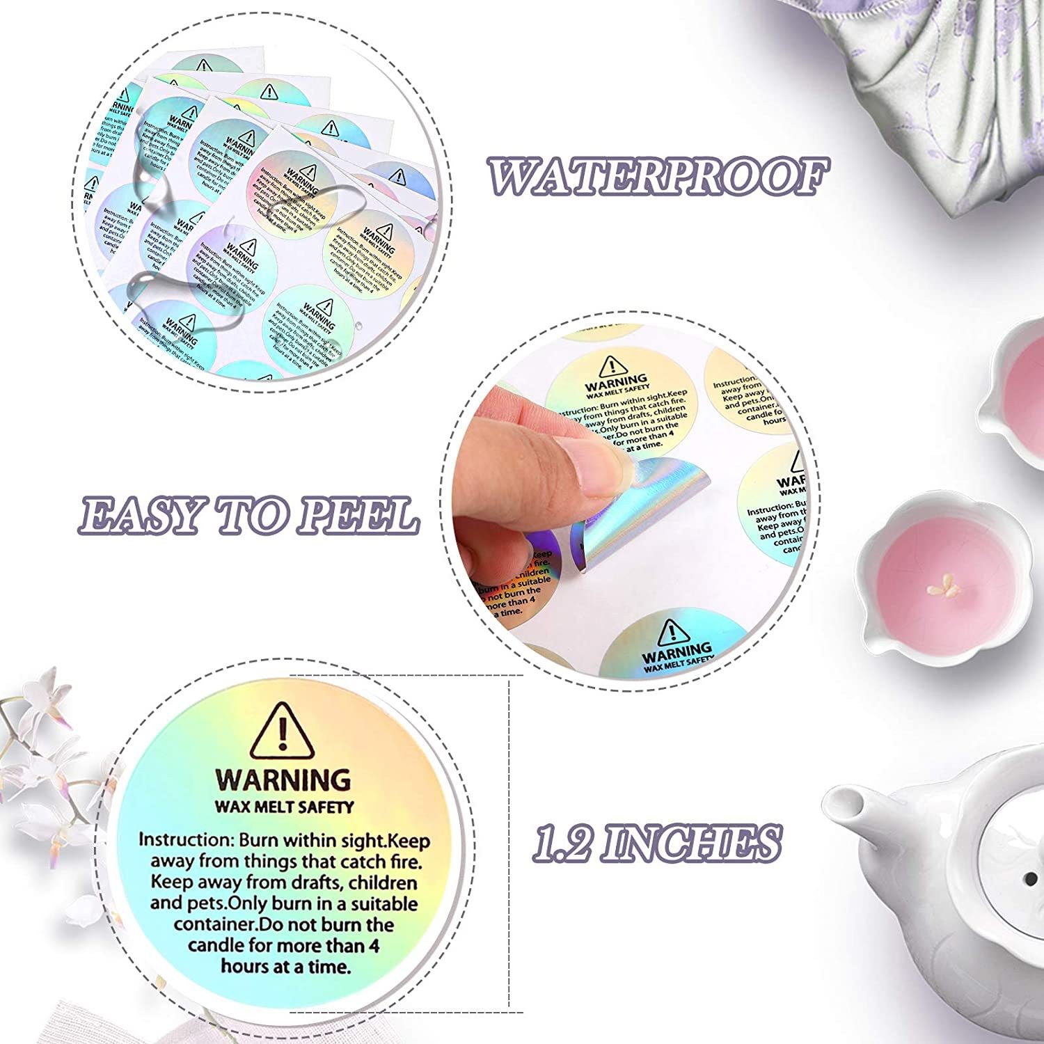 Etichette Olografiche di Avver - Candle Warning Label recensione e prezzo