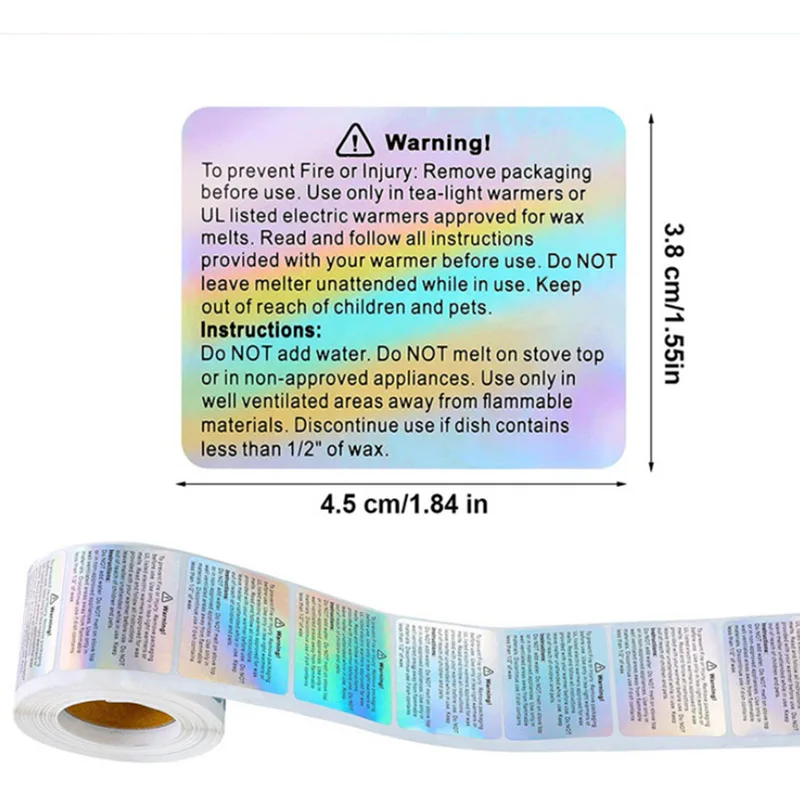 500 pezzi adesivi di avvertenz - Candle Warning Label recensione e prezzo