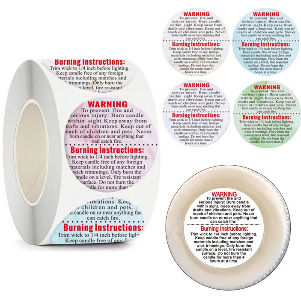 Etichette Adesive per Contenit - Candle Warning Label recensione e prezzo