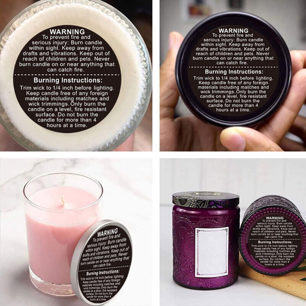 Etichette Adesive per Contenit - Candle Warning Label recensione e prezzo
